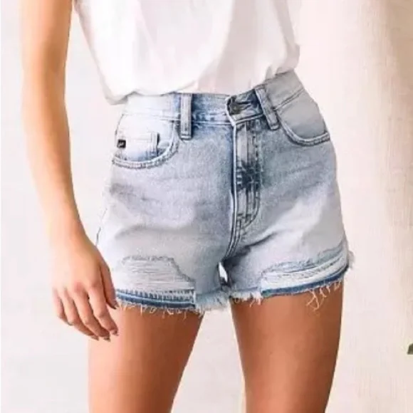 KanCan Light Blue Jean Shorts - Picture 1 of 7